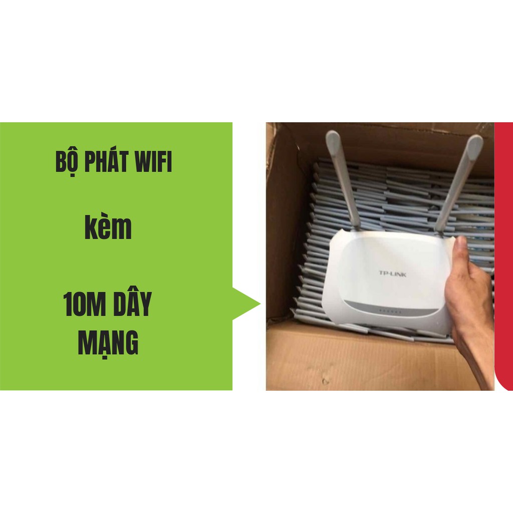 bộ phát wifi tp-link kèm 10m dây mạng bấm sẵn 2 đầu