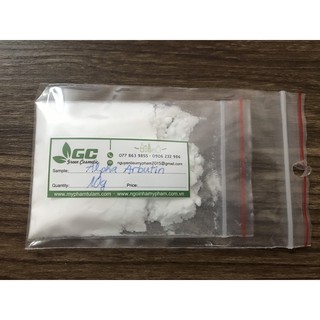 [HCM] Alpha arbutin - Chất làm trắng dùng trong kem, lotion, serum - nguyên liệu mỹ phẩm 1g,5g,10g