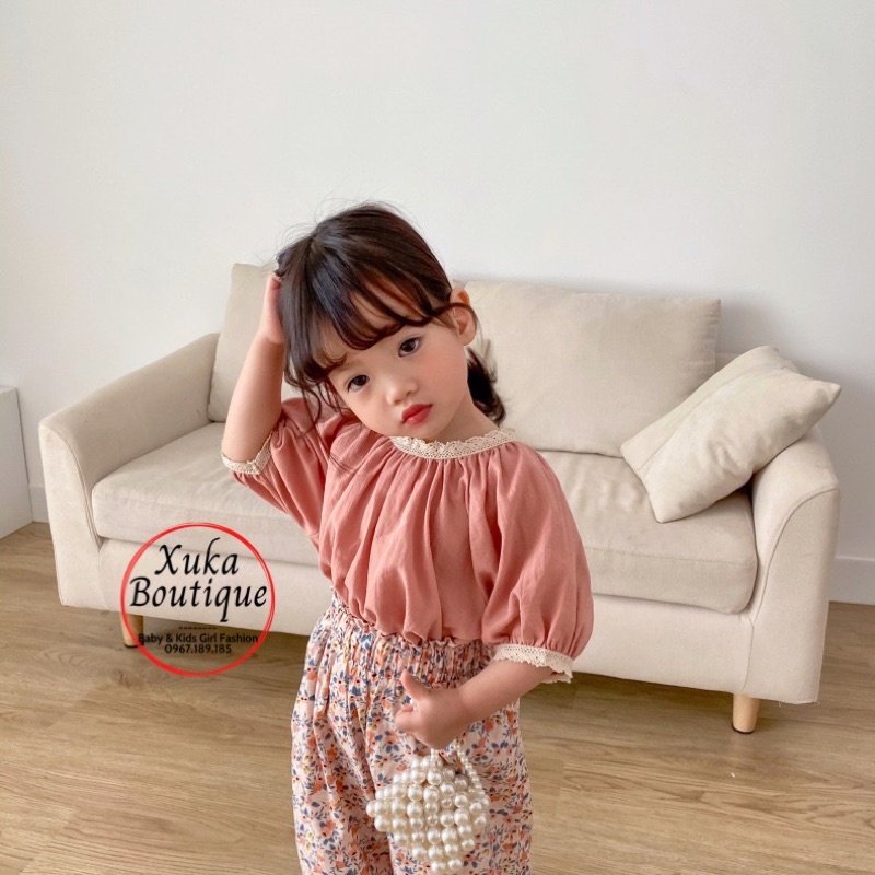 Áo Cộc Tay Mùa Hè Bé Gái SKYBOMA KIDS  Cao Cấp Mẫu Mới 2022