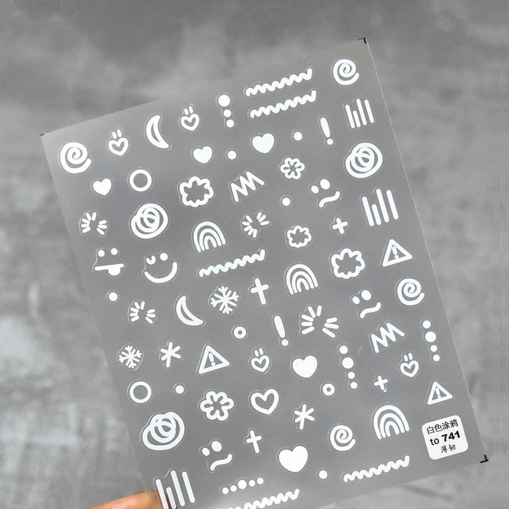 OCEANMAP Miếng Dán Trang Trí Móng Tay Nhiều Màu Sắc