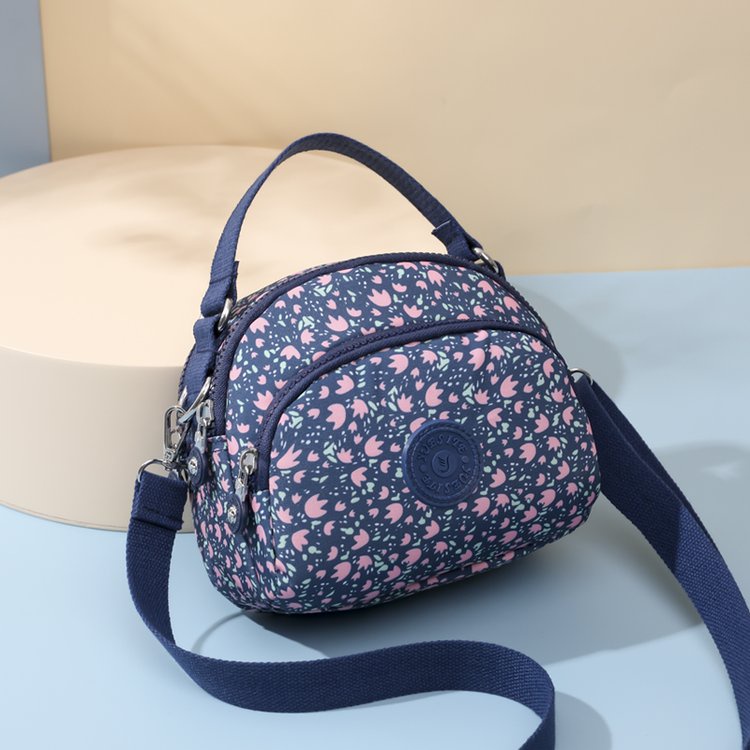 Túi Đeo Vai Bằng Vải Nylon In Họa Tiết Màu Sắc Phong Cách Mới Cho Nữ
