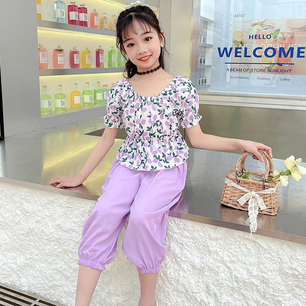Bộ Đồ Thể Thao 2 Món Thời Trang Mùa Hè Cho Bé Gái 3-4 - 5-6 - 7-8 - 9-10 - 11-12 Tuổi