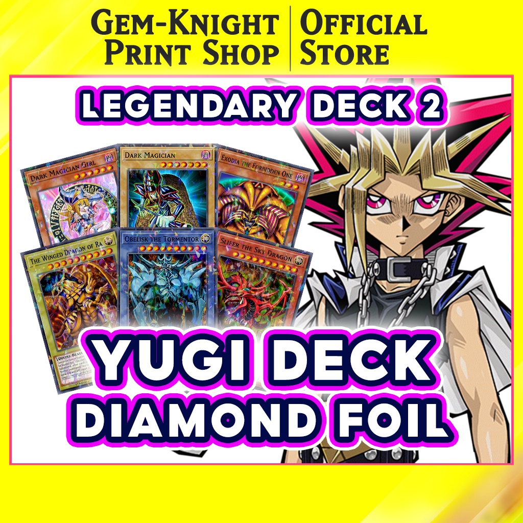 Bài In] Bộ bài Yugioh - Legendary Deck II - Yugi Deck - Diamond Foil |  Shopee Việt Nam