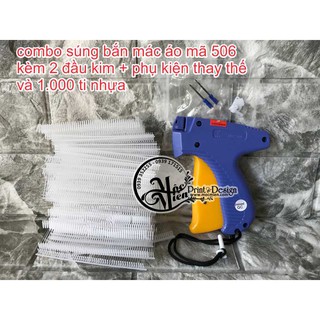 Combo máy bắn mác 2 kim + 1000 đạn ti nhựa