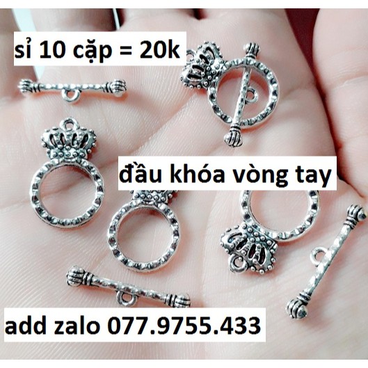 Charm sỉ 10 cặp ( đầu khóa vòng tay ) : Sỉ 10 cặp = 20k [ mua sỉ add zalo 077.9755.433 / 23k = 50g / mẫu ]