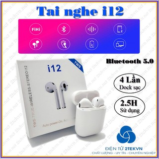Tai nghe Bluetooth i12 TWS, tai nghe không dây giá rẻ chất lượng cao