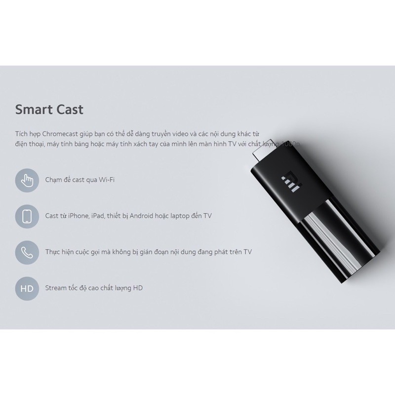 Xiaomi Mi TV Stick Android Tv box Quốc Tế tìm kiếm giọng nói Tiếng Việt