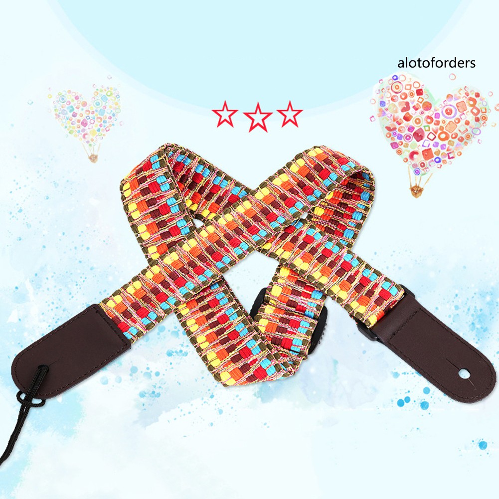 Dây Đeo Đàn Ukulele Bằng Nylon Dệt Nhiều Màu Có Thể Điều Chỉnh Kèm Chốt Cài
