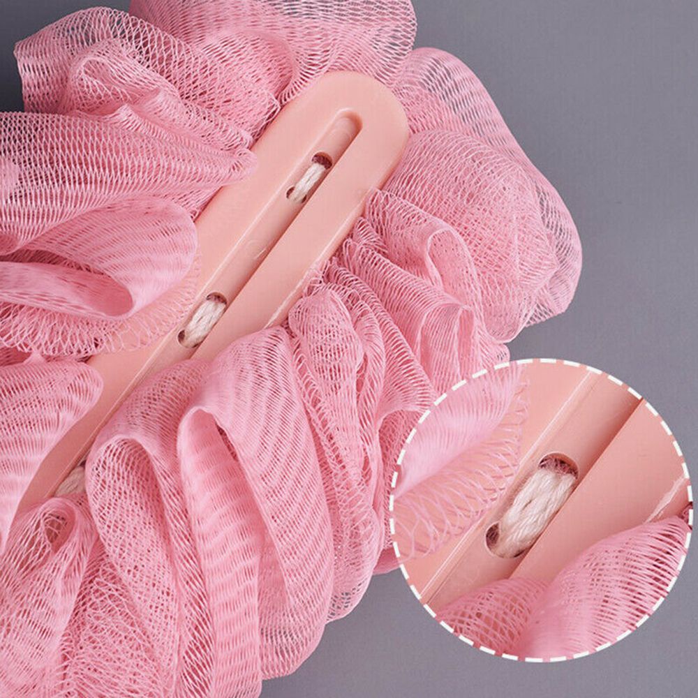 Bông tắm kỳ lưng tắm rửa tẩy tế bào chết toàn thân tay cầm dài làm từ lưới mềm có dây treo cho nhà tắm