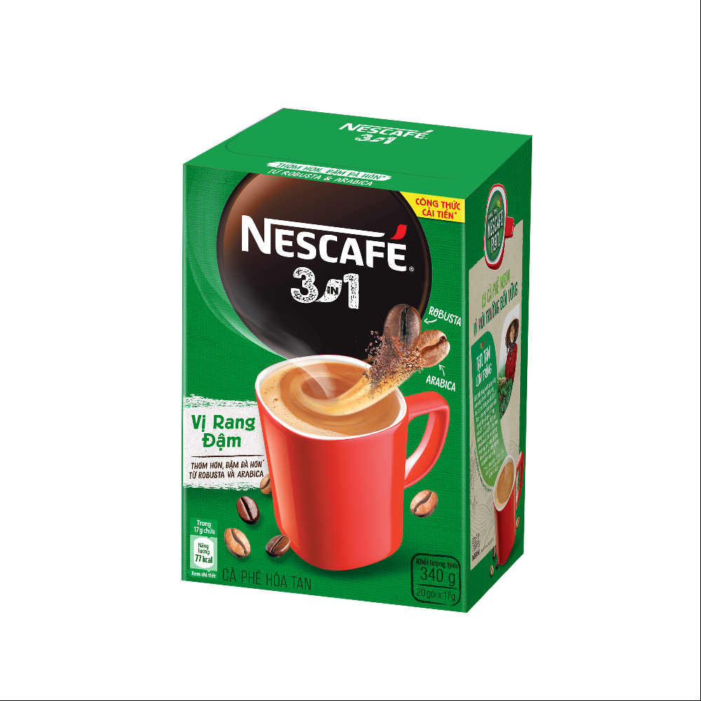 [Gro Gift] Nescafe 3in1 vị rang đậm (20x17g) NESCAFE