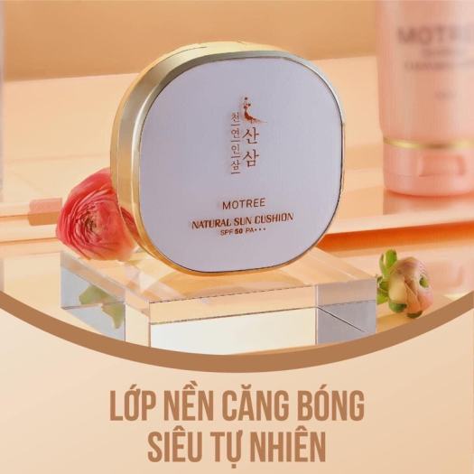 Phấn phủ Cushion chống nắng Sâm lựu Motree - Kem chống nắng trang điểm SPF 50+++-