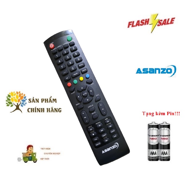 Remote Điều khiển TV Asanzo - Hàng mới chính hãng 100% Tặng kèm Pin!!!