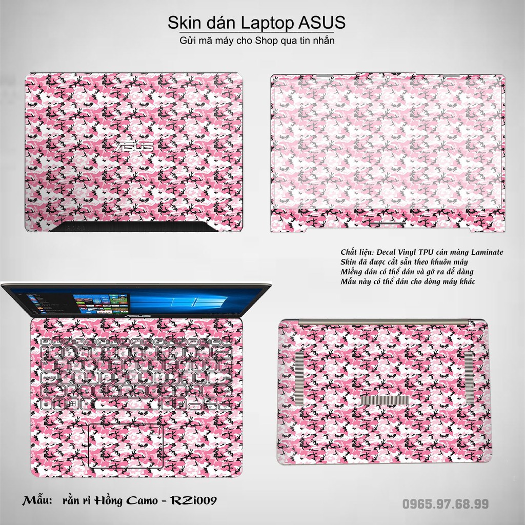 Skin dán Laptop Asus in hình rằn ri nhiều mẫu 3 (inbox mã máy cho Shop)