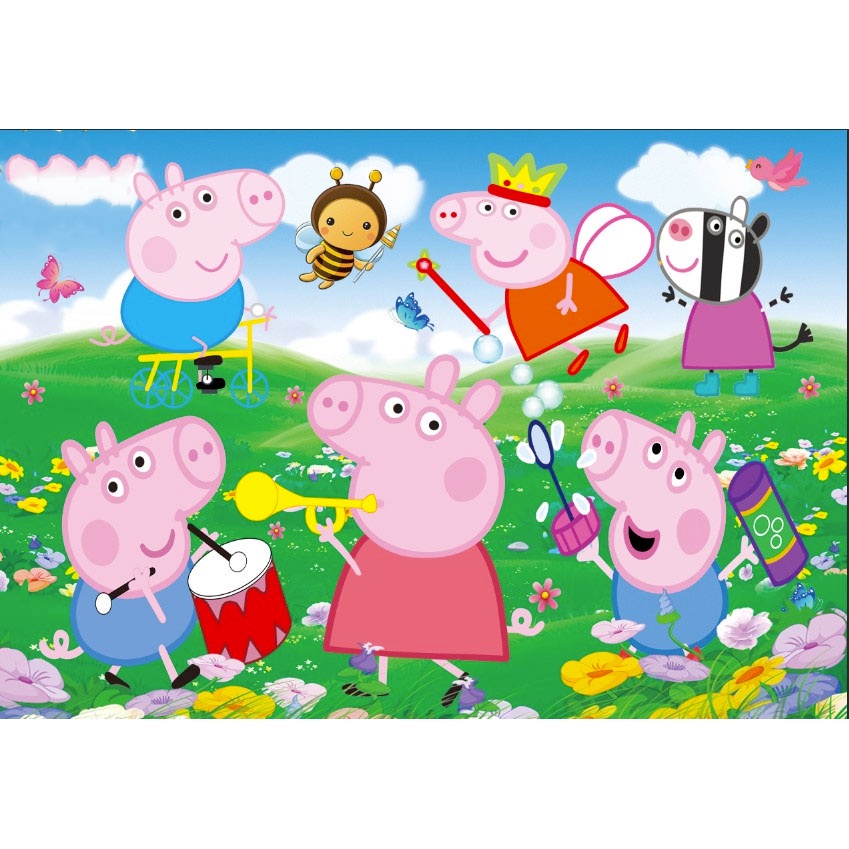 Xếp Hình Heo Peppa 35 40 60 80 100 200 Mảnh, Ghép hình Peppa Pig, Đồ Chơi Cho Bé Từ 3 Tuổi