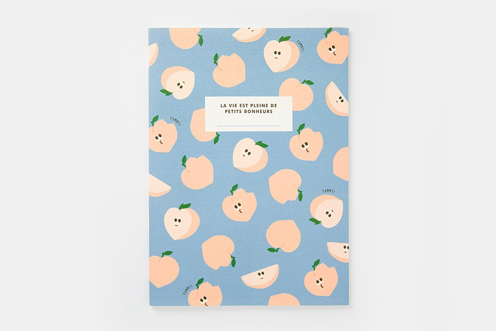 Tập Vở Ghi Chú Kẻ Ngang ARTBOX Hàn Quốc In Họa Tiết Quả Đào