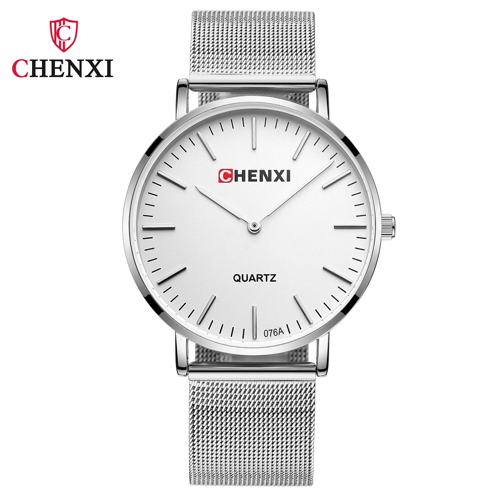 Đồng Hồ Đeo Tay Chexi Chống Thấm Nước Siêu Mỏng Bằng Thép Không Gỉ Dành Cho Nam