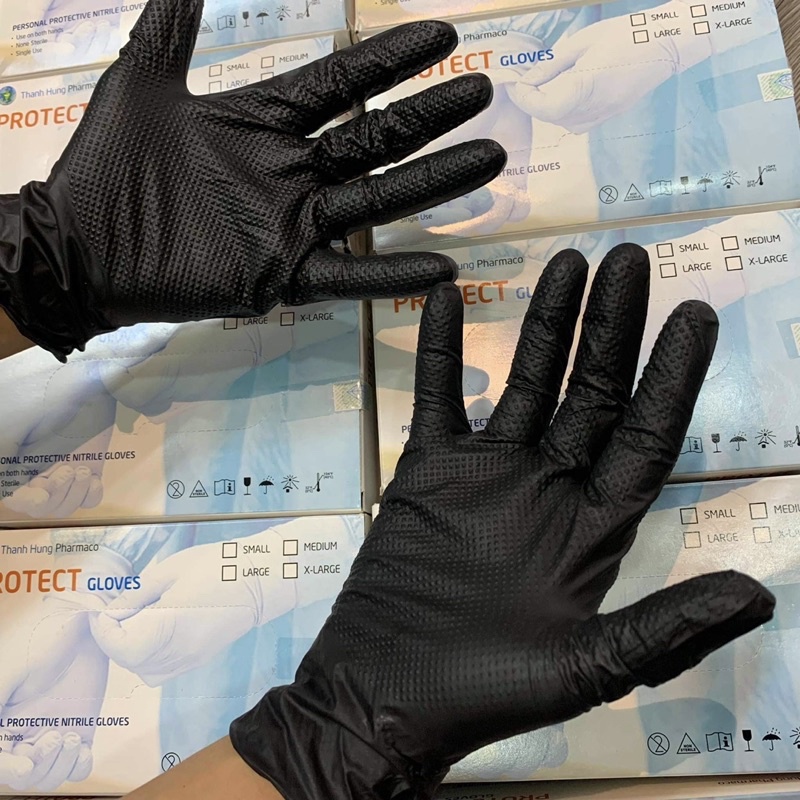 Găng tay cao su y tế hộp 50 cái phù hợp đa ngành nghề sửa xe, rửa xe, thợ xăm, làm tóc, y tế