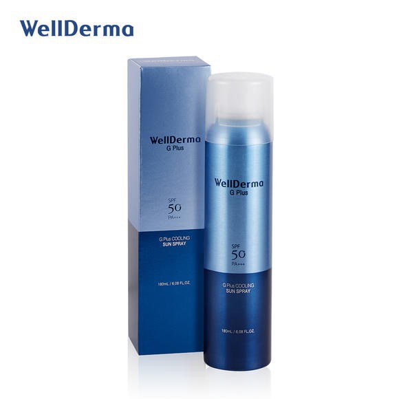 Xịt Chống Nắng Wellderma G Plus Cooling Sun Spray SPF 50PA+++ 180ml