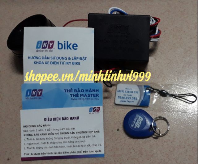Combo chống trộm xe máy iky bike + thẻ từ dự phòng
