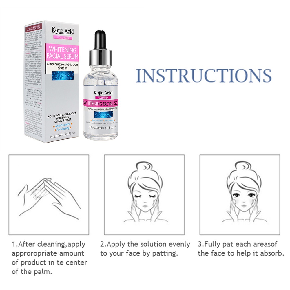 Serum Kojic Acid thể tích 30ml dưỡng ẩm chống lão hóa làm trắng da tự nhiên