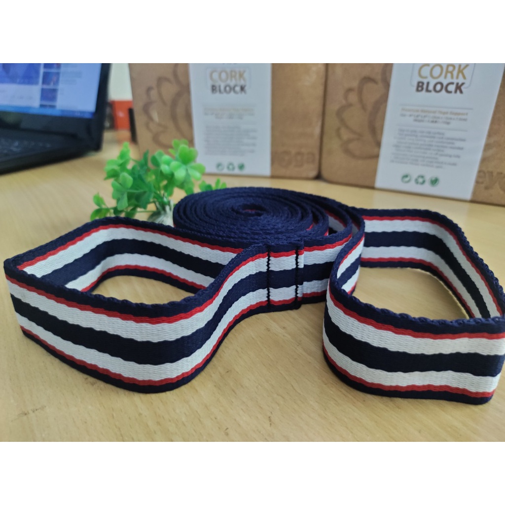 Dây Tập Yoga Dài 2m8, Sợi Cotton Cao Cấp, Bền Đẹp, Chuyên Dụng Xoạc Ngang, Hỗ Trợ Động Tác Uốn Dẻo, Mở Vai
