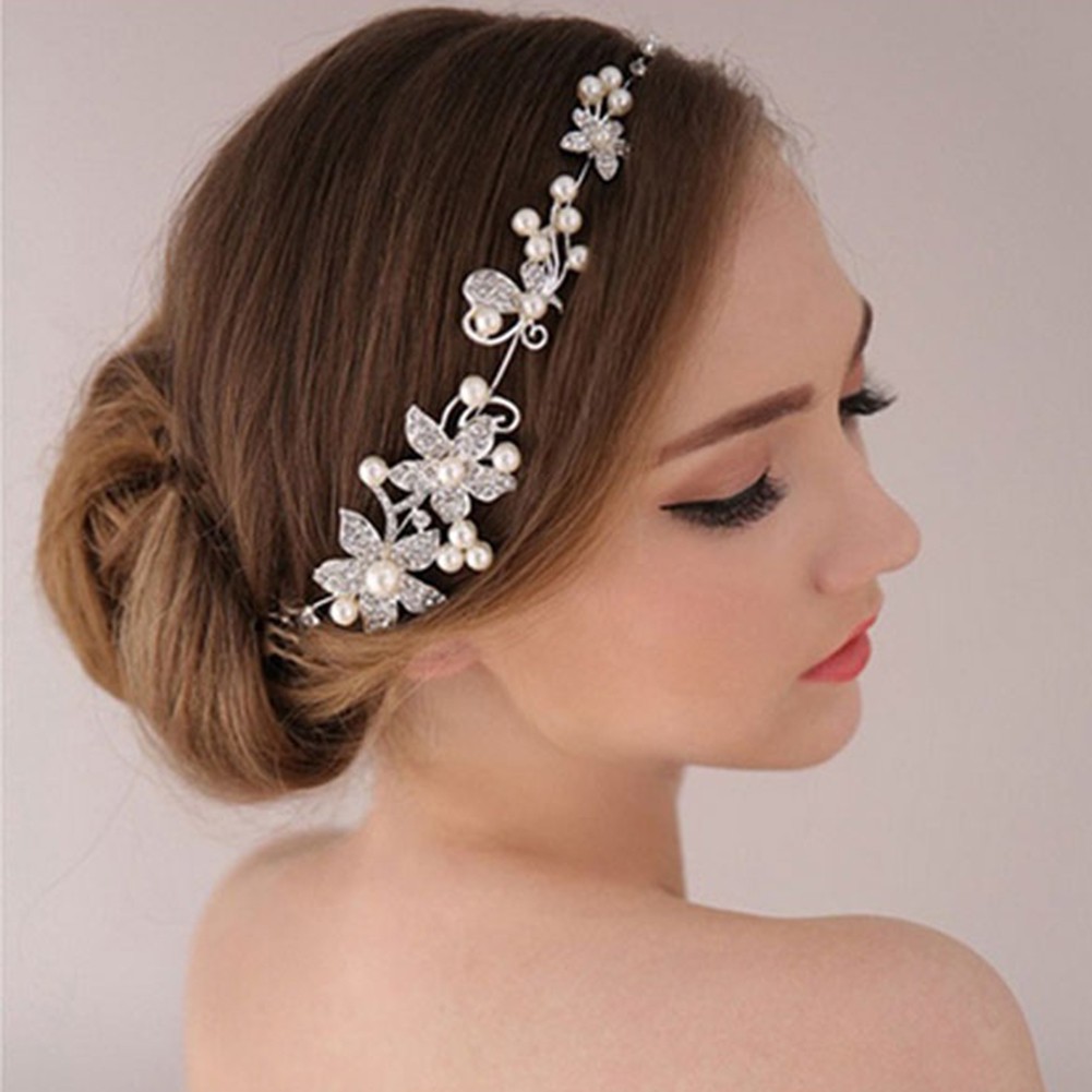 Băng Đô Cài Tóc Họa Tiết Hoa Đính Đá Thời Trang Cho Nữ