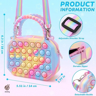 Pop it Bag Túi xách kiểu đồ chơi nhấn bóp bong bóng giảm căng thẳng dành cho bé mầm non