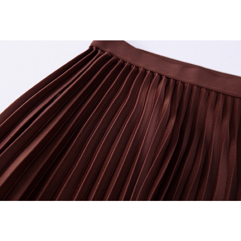 Chân váy xếp ly màu đỏ mận mẫu bán chạy nhất (Pleated Skirt) | BigBuy360 - bigbuy360.vn