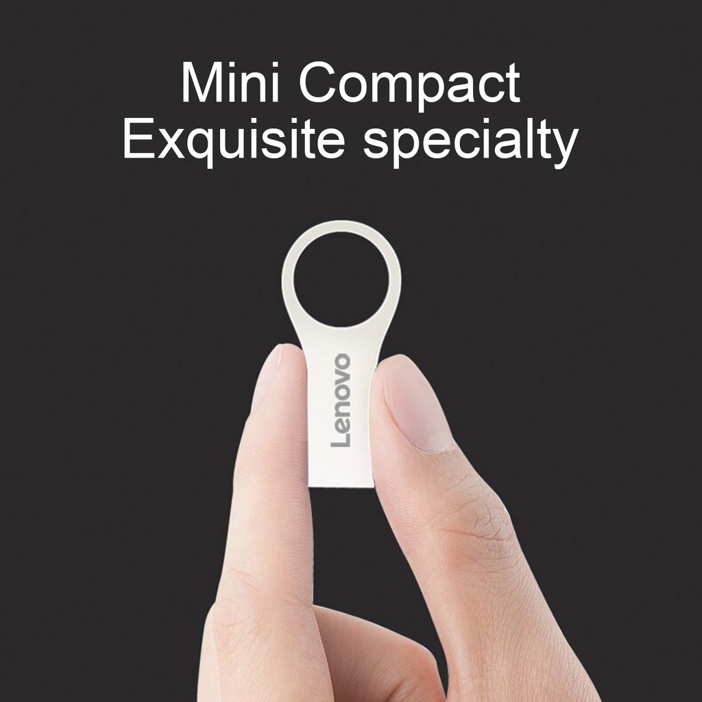 Thẻ USB LENOVO R100 dung lượng cao chống thấm nước màu bạc cho máy tính loại 4GB/ 8GB/ 16GB/ 32GB/ 64GB/ 128GB