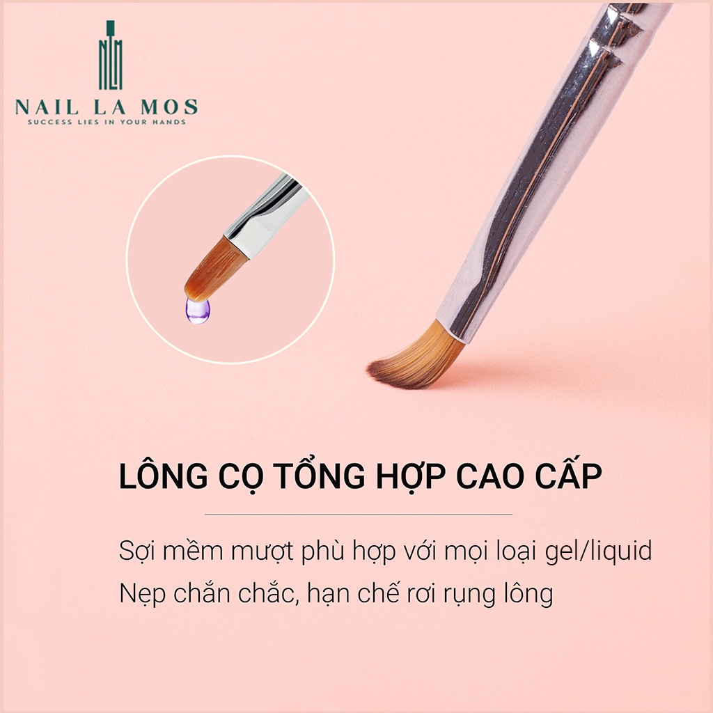Bộ 6 cọ nail Dingxi chính hãng - Set 6 cọ vẽ móng D.X Nail lông tổng hợp cao cấp mềm, mướt