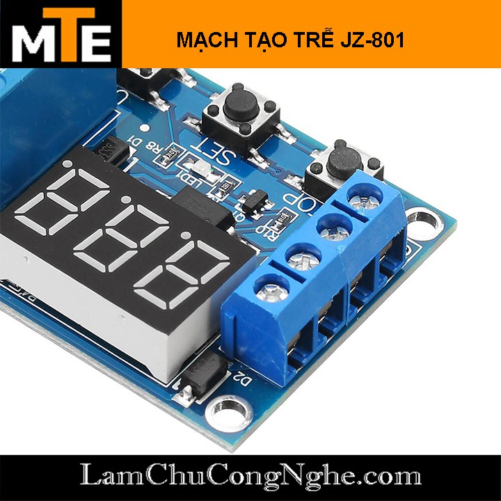 Mạch tạo trễ theo chu kỳ đóng ngắt relay 0 giây - 999 phút JZ-801