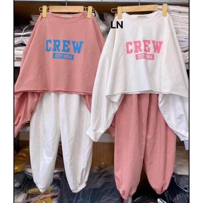 Bộ dài croptop CREW LN11