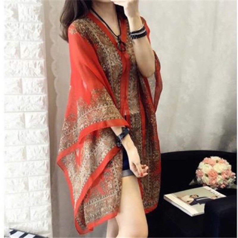 Áo Choàng Voan Đi Biển