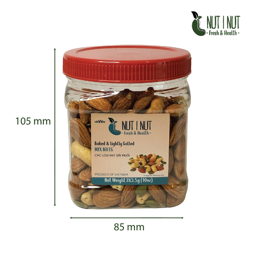 Hạt mix dinh dưỡng NUT I NUT điều bí hạnh nhân sấy muối hũ 283.5 gram