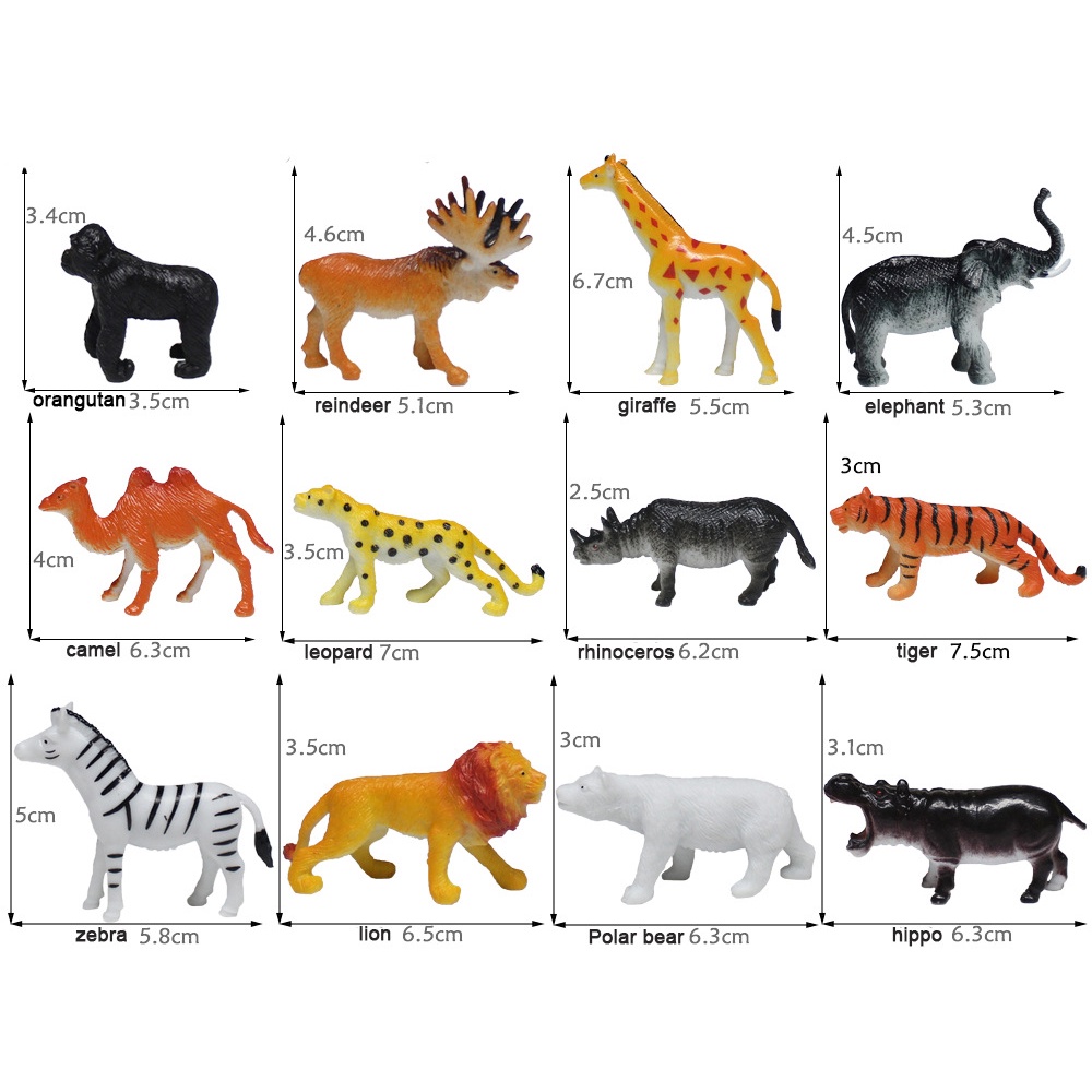 Set 12 Mô Hình Côn Trùng/Động Vật Biển Đồ Chơi Cho Bé