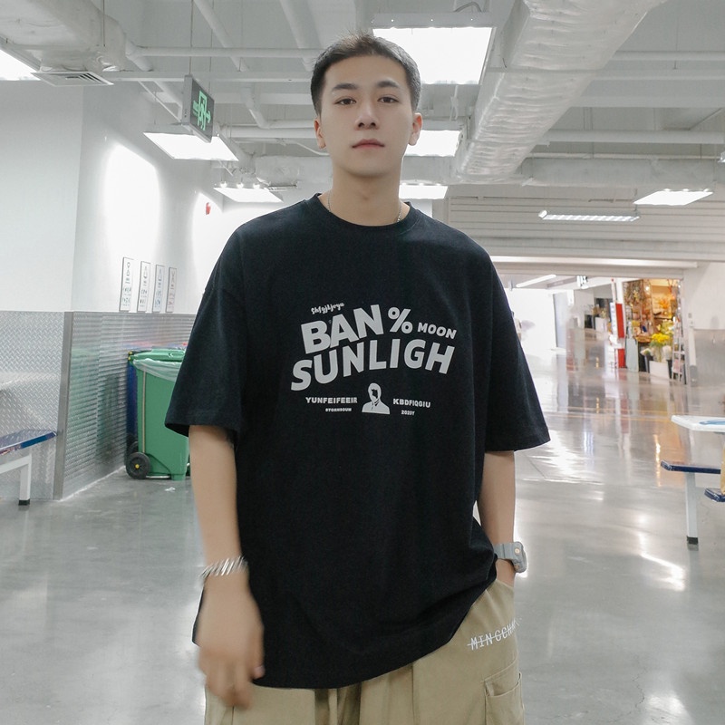 Áo Thun Tay Ngắn Dáng Rộng Phong Cách hip hop Thời Trang Mùa Hè Có 3 Màu size S-8XL