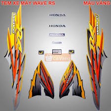 (QUÁ RẺ) Trọn bộ tem xe  WAVE RS màu vàng