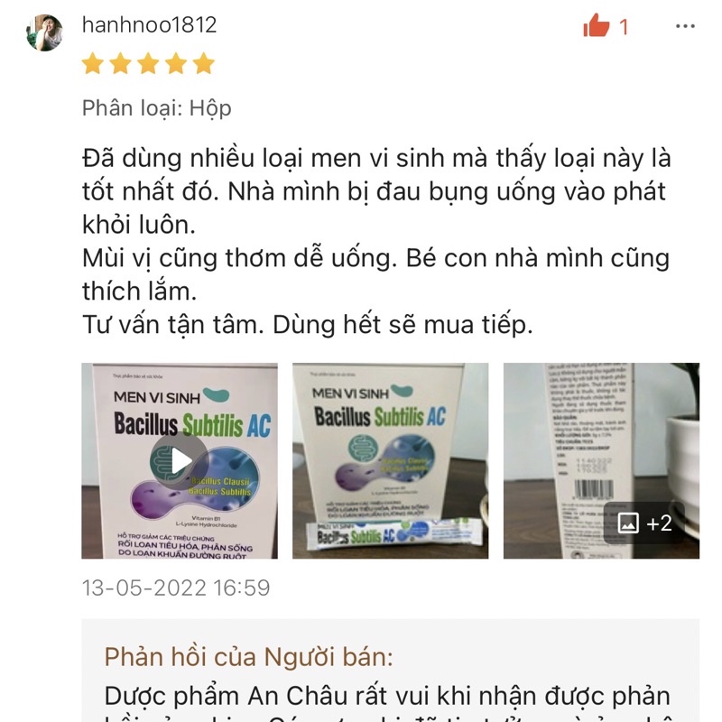 Men vi sinh hỗ trợ tiêu hóa BACILLUS SUBTILUS AC cho bé từ 3 tuổi giúp ăn ngon, tăng đề kháng - An Châu