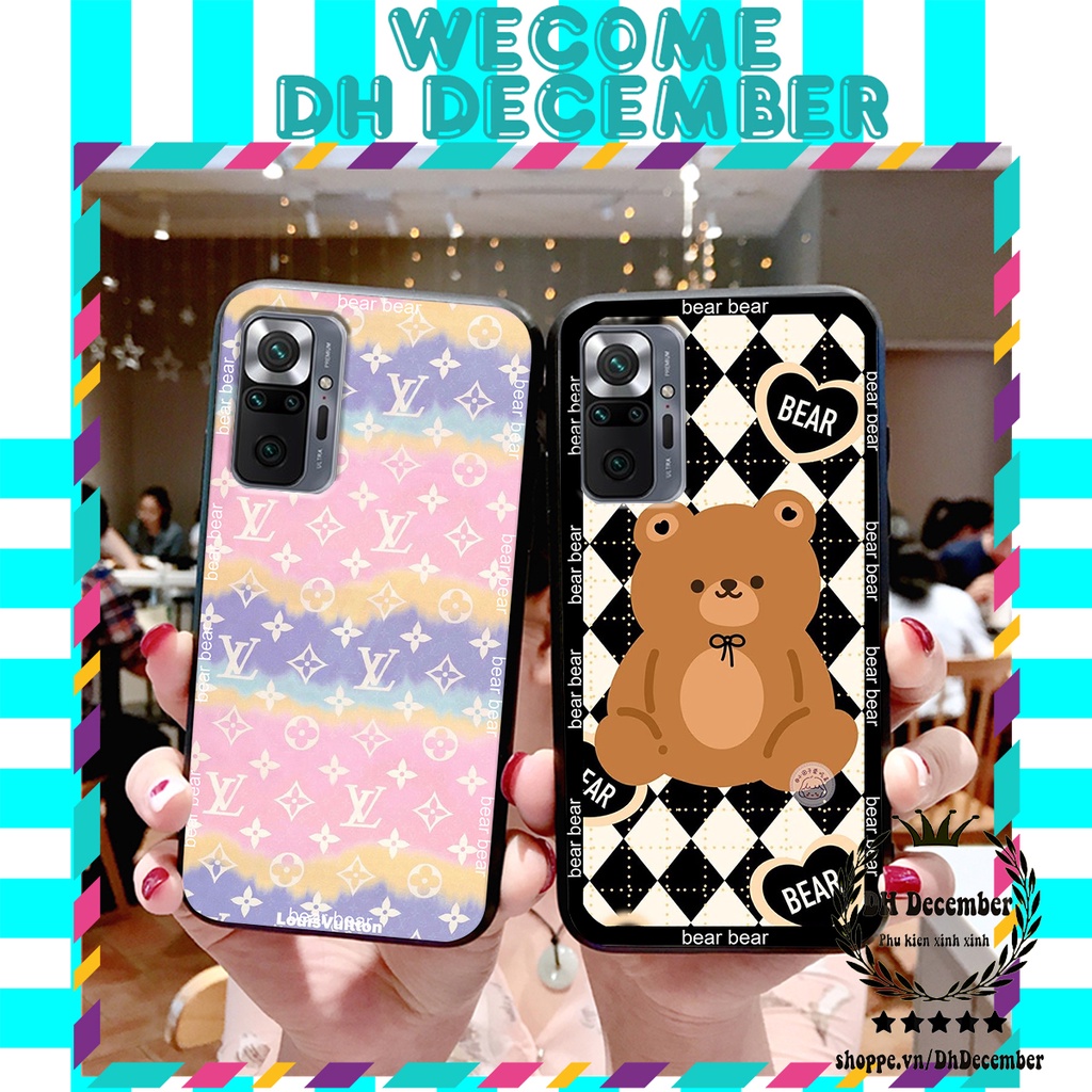 Ốp lưng Xiaomi REDMI NOTE 10 PRO in hình 3D GẤU HỒNG-GẤU BE3R -XINH XẺO CỰC ĐẸP