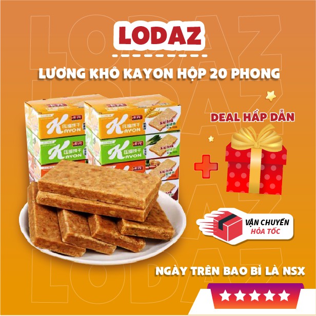 Lương khô KAYON bổ dưỡng, bánh quy nén thay thế bữa ăn nhiều hương vị, bữa sáng đầy đủ, đồ ăn nhẹ, nguyên hộp 20 phong