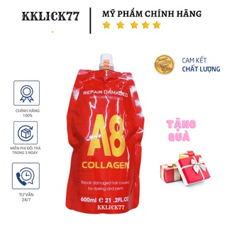 dầu ủ tóc a8 hấp phục hồi tóc hư tổn collagen A8 600ml KKLICK77 tặng nón trùm ủ