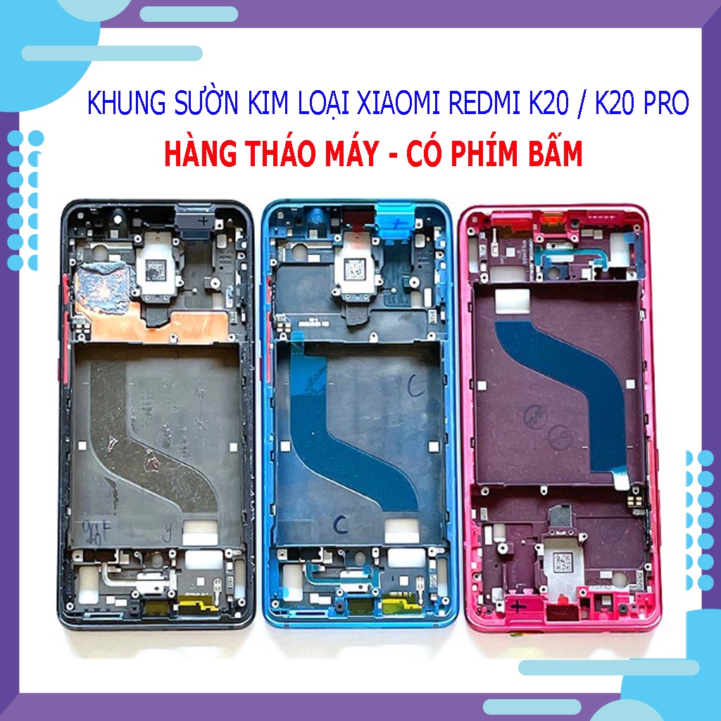 Khung sườn tháo máy Xiaomi Redmi K20 / K20 Pro - CHẤT LIỆU KIM LOẠI - Tặng kèm keo và bộ tháo mở