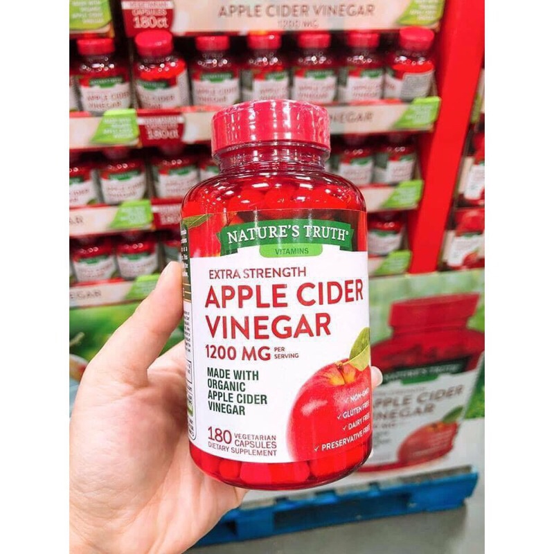 Viên giấm táo giảm cân Apple Cider Vinegar 1200mg-180 viên_ Hàng Mỹ chính hãng