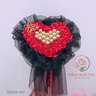 (Hoả tốc 2h) Bó hoa sáp 35 bông mix socola