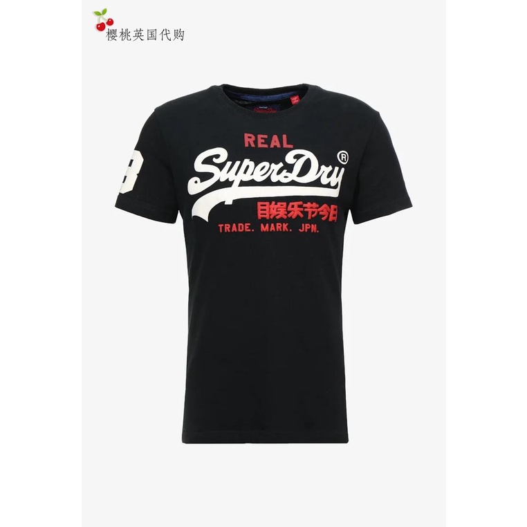 Áo thun cotton tay ngắn in logo Superdry thời trang cho nam