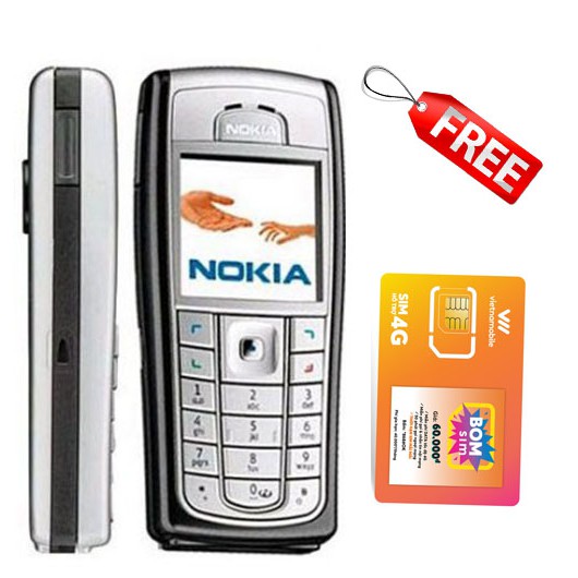 [Siêu rẻ] Điện thoại nokia cổ 6230i chính hãng giá rẻ tặng kèm sim 4G 10 số