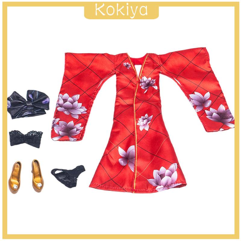 Mô hình trang phục Kimono Nhật Bản cho búp bê 12"