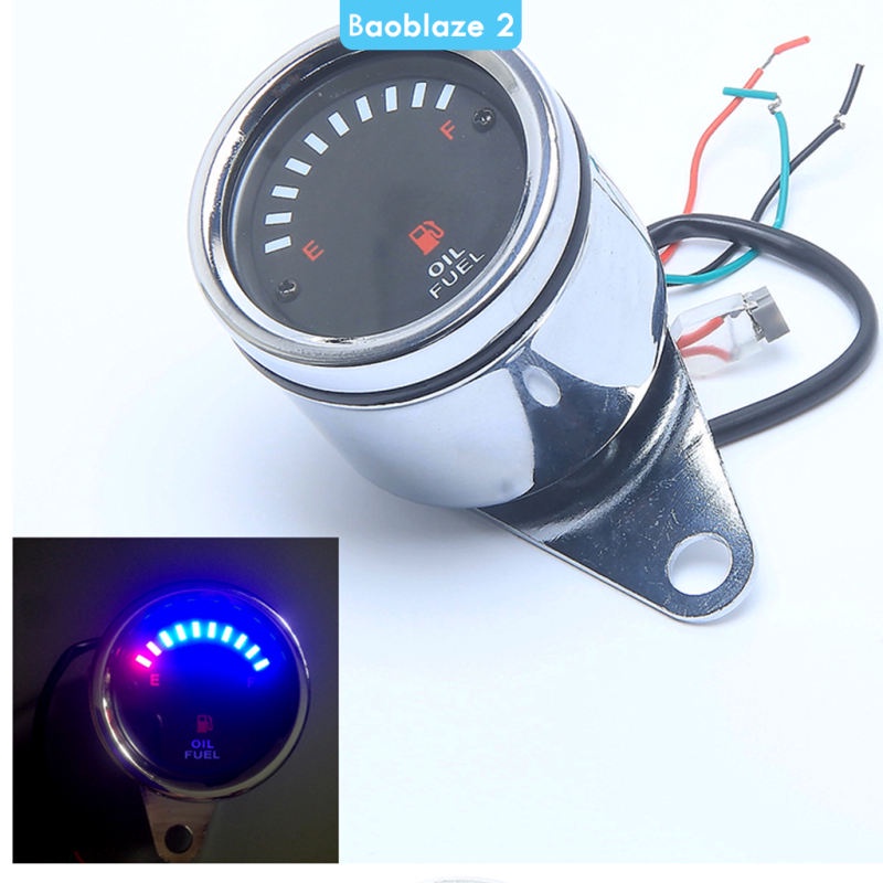 Đồng hồ đo mức nhiên liệu / dầu xe máy xe máy Đèn báo LED xanh đỏ