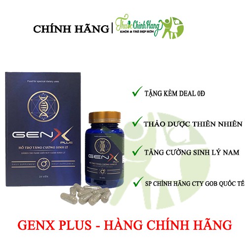 GEN X PLUS - Viên Uống Tăng Cường Sinh Lý Nam HỘP 24 VIÊN