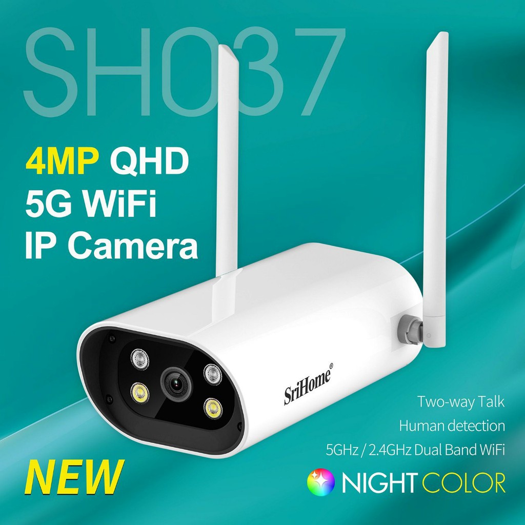 Camera Srihome 4.0MP Siêu Nét Ngoài Trời | BigBuy360 - bigbuy360.vn